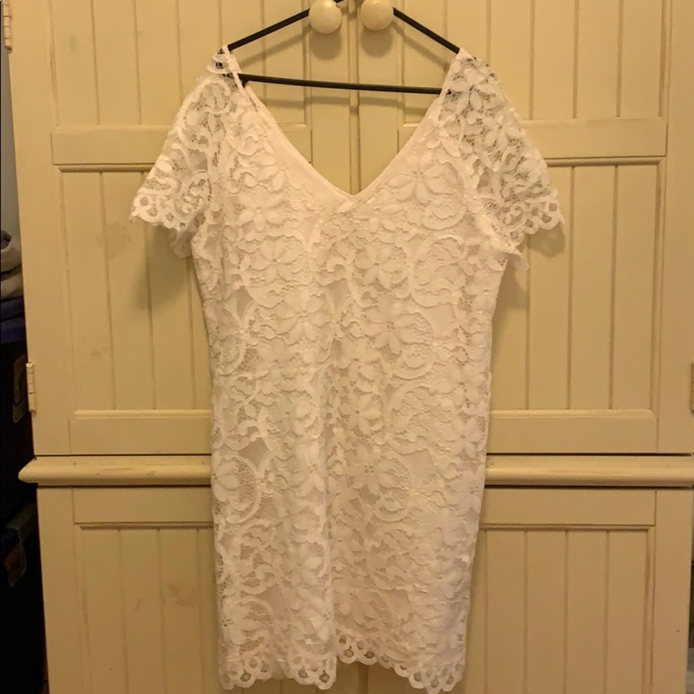White lace dress